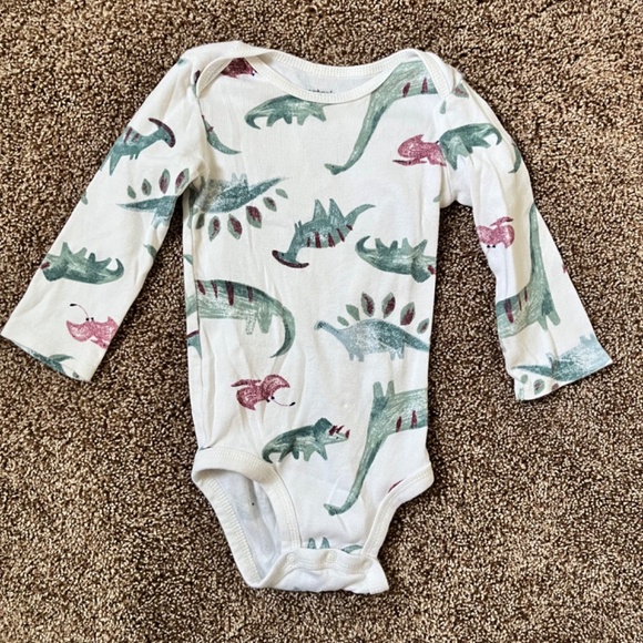 Carter's 3-Piece 18-Month Dinosaur Bundle: 1 Sweatshirt and 2 Onesies - Picture 2 of 7